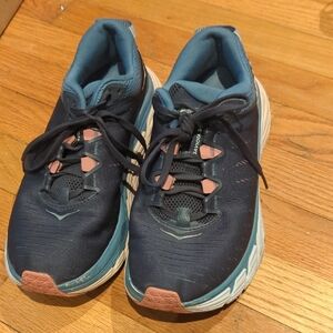 Navy and Teal Hoka Shoes